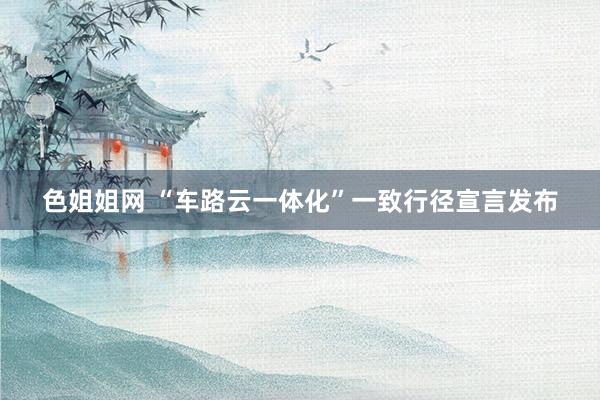 色姐姐网 “车路云一体化”一致行径宣言发布