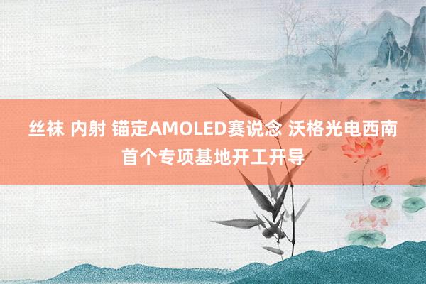 丝袜 内射 锚定AMOLED赛说念 沃格光电西南首个专项基地开工开导